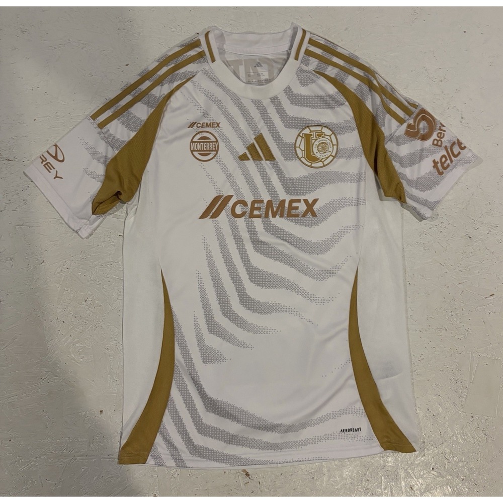Adidas Tigres UANL Third Jersey White Gold 195 Men's Size M Slim IV6100